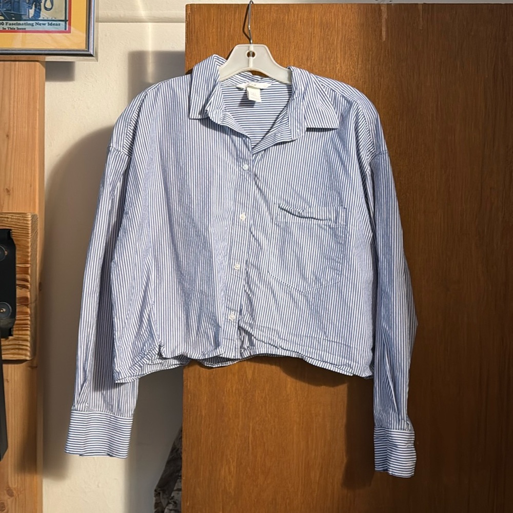 Stripped button up